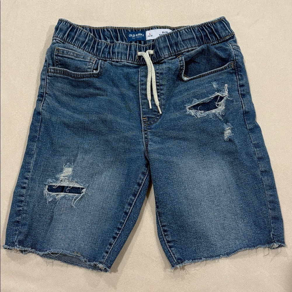 Boys’ Blue Old Navy Distressed Shorts